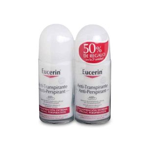 Eucerin Deo Antitranspirante Roll On 2×50 Ml – Sudor Axilas