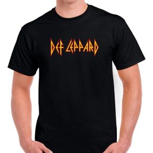 Polera Algodon  Hombre Estampado Def Leppard