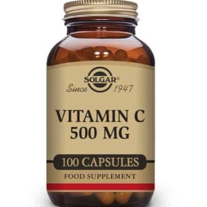 Vitamina C Solgar 100 Cápsulas (500 mg) – Función antioxidante